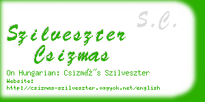 szilveszter csizmas business card